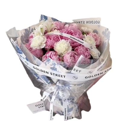 Ein guter Preis. Blumenverpackungspapier Blau und Weiß Porzellan Blumensträuße in 38*50cm Größe Online