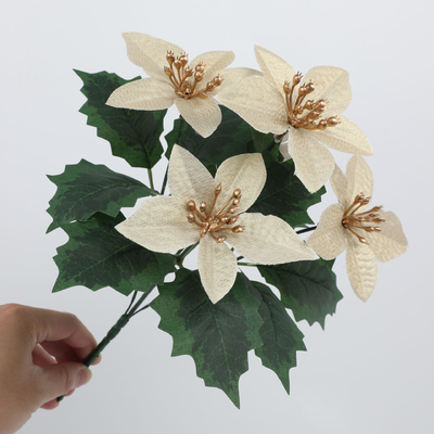 Grenzüberschreitende Simulation von Weihnachtsschmuck aus Poinsettien, Hochzeitsgeschenken, Kunstblumensträußen, DIY-Ornamenten, Kunstblumen