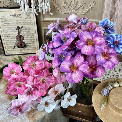 Ein guter Preis. Siebenköpfige Tulpen-Simulation, künstliche Blume, handgefertigter Strauß, Hochzeitsdekoration mit Seidenblume, künstliche Blume, Hochzeitsdekoration, Bodenelement für Blumenarrangements Online
