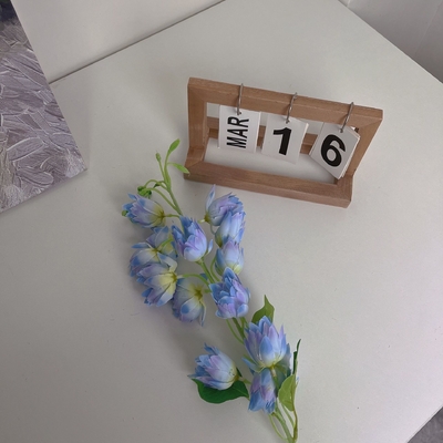 Kunstblumen, Beflockung, Phalaenopsis, künstliche Blumen, Seidenblumen, Heimdekorationsblumen, Hochzeitsdekorationen, Maiglöckchen, Windspielblumen
