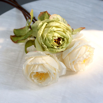 Ein guter Preis. Ins große künstliche Rose, Verbrannte Kante Rose, künstliche Blume, Wohnkulturblume, Seidenblume, Hochzeitsstrauß Online