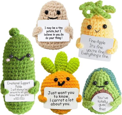 Ein guter Preis. Positive Crochet Cotton Doll DIY Emotional Support Toy, Yarn Online