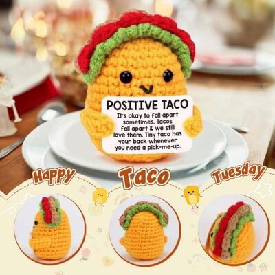 Ein guter Preis. Positive Häkel-Taco-Geburtstagsgeschenke, Häkelpuppen, emotionale, inspirierende Unterstützung, positives Geschenk für Abschluss-Mutterlehrer Online