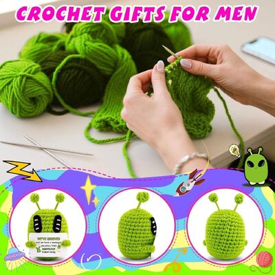 Ein guter Preis. Handmade Knit Positive Extraterrestrial Martian Doll Birthday Classmate Fathers Graduation Gifts Crochet Doll Online