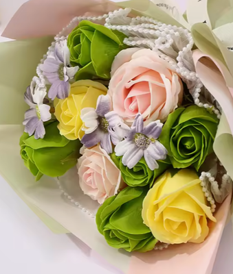 Ein guter Preis. Mini-Umweltfreundliche hochwertige Rose Bouquet Seife Blumen Weihnachts Wanddekor Neues Design Kunstlich verewigt Dekorativ Online