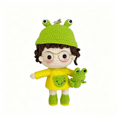 Ein guter Preis. Customize Crochet Handmade Mini Doll Beautiful Baby Gift Stuffed Toy Crochet Baby Doll Keychain for Girls and Boys Online