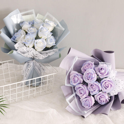 Ein guter Preis. Handgefertigte Seife Rose Blumenstrauß Geschenkbox, Langlebiger Duft Seife Blumenstrauß für Valentinstag Weihnachten Geburtstag Hochzeit Custom Logo Geschenk Online