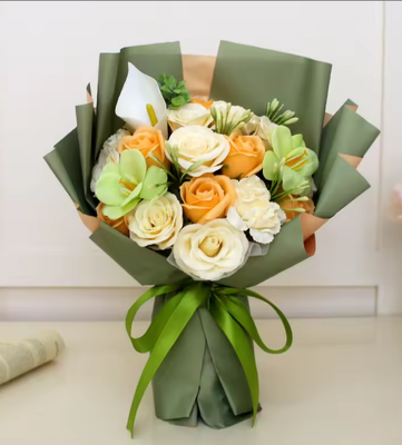 Ein guter Preis. Hochwertiges Valentinstagsgeschenk Seife Blumensimulation Rose Großer Blumenstrauß für Freundin Frau Liebhaber Transparente Tasche Online