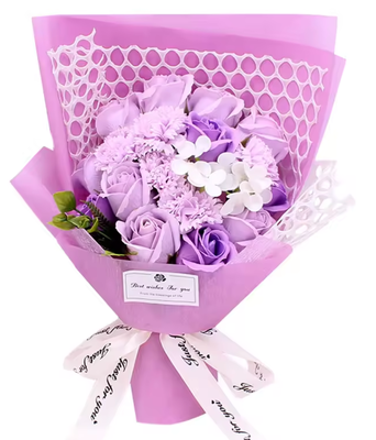 Ein guter Preis. Knarze Seife Blume Hortensien Blumenstrauß Rose Seife Blumenstrauß Geschenkfach Online