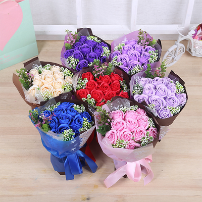 Ein guter Preis. Großhandel Valentinstagsgeschenk Kunstseife Rosenblumenstrauß zum Hochzeitsgeschenk Online