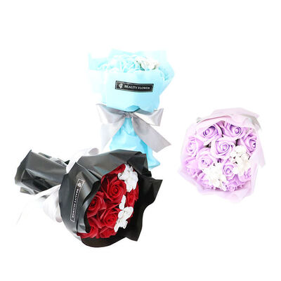 Ein guter Preis. Valentinstag Geburtstagsgeschenk Farbenreiche Kunstseife Rose Seife Blumen Blumenstrauß Dekorationspflanzen Online