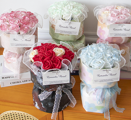 Ein guter Preis. Rose Ewigblüten Seife Handgefertigt Fertig Bouquet Tanabata Valentinstag Mädchen Online
