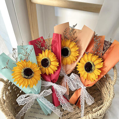 Ein guter Preis. Wunderschöner Sonnenblumen-Seifenblumenstrauß, Kunstblumen-Geschenkset, hochästhetisches Begleitgeschenk, perfekt für den Lehrertag Online