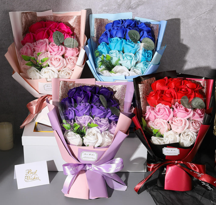 Ein guter Preis. Valentinstagsgeschenk Qualitätsgarantie Einzigartiges Rosenseife Blumenstrauß Geschenkfach Seife Blumenstrauß Online