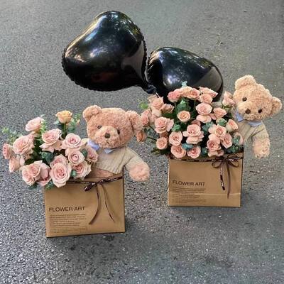 Ein guter Preis. Garantierte Qualität Einzigartige Rose Seife Blume Geschenkbox Bouquet mit Teddy Bär Trockene Blume Runde Form Für Valentinstag Weihnachten Geburtstag Hochzeit Feiertag Dekor Modell Online