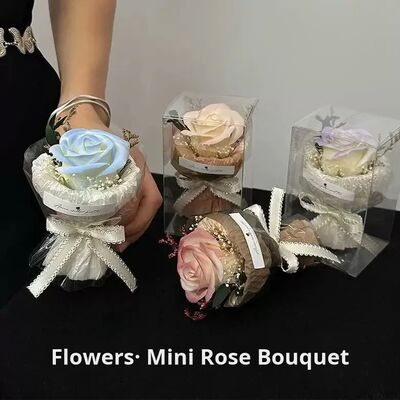 Ein guter Preis. Mini Seife Blumenstrauß Rose Ewige Blume Geschenk Getrocknete Blumen Souvenir Beste Freundin Geburtstagsschmuck China Durchsichtige Plastikbox Online