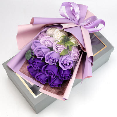Ein guter Preis. 18 Rosen Seife Blumenstrauß Geschenkschachtel Blumen Qixi Valentinstag Geschenke Außenhandel Online