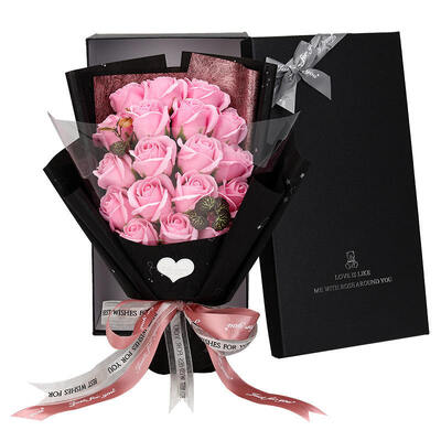 Ein guter Preis. Künstliche Duft Seife Rose Bouquet Geschenkbox romantische Kristall Seife Blume für Hochzeit Geburtstag Valentinstag Weihnachten Abschlussfest Feiertag Dekor Online