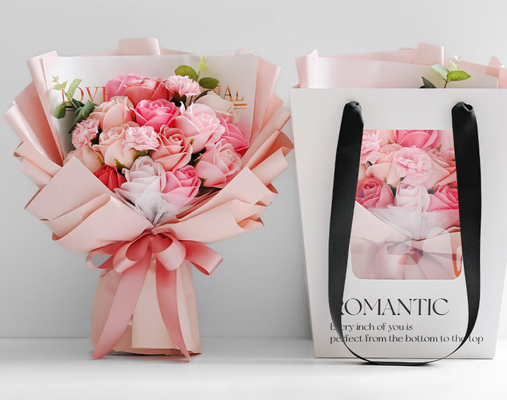 Ein guter Preis. Künstliches Blumengeschenk mit Rosenduft, handgefertigter Seifen-Rosenstrauß, bunter Glitzer-Rosen-Seifenstrauß, Geschenk Online