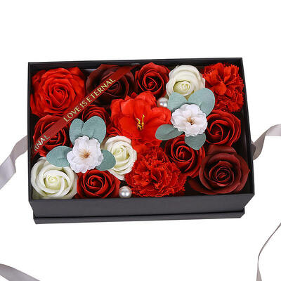Ein guter Preis. Neues Design, unsterbliche künstliche Seidenseife, Rose, Geschenkbox, Mini-Blumenstrauß für Wand, Heimdekoration, Valentinstag, Weihnachten, Urlaub, Geschenkmodell Online