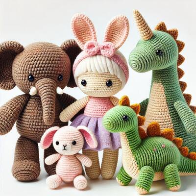 Ein guter Preis. Großhandel OEM Süßes kundenspezifisches handgefertigtes gefülltes Tierpuppe Häkel-Spielzeug Baby Geschenk Online