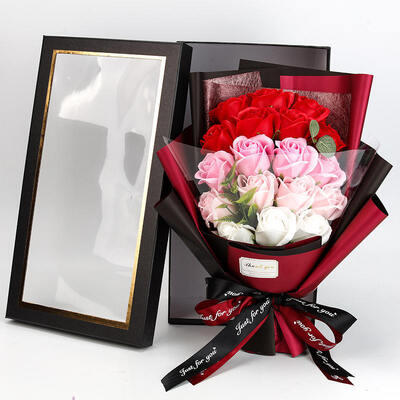 Ein guter Preis. 18-Rose Seifenblumen Geschenk-Box Custom Floral Geschenk für Weihnachten Valentinstag Multi-Festival Geschenk Online