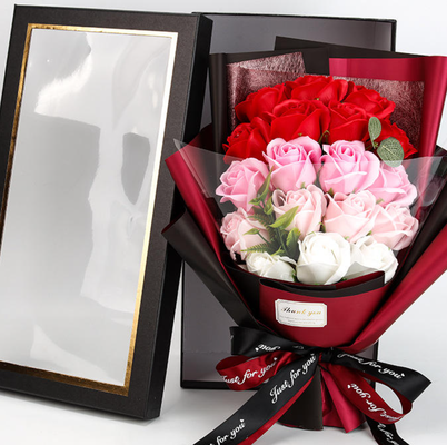 Ein guter Preis. 18 Rosen-Seifenblumenstrauß in Geschenkbox, Blumen für Valentinstag, Muttertagsgeschenke Online
