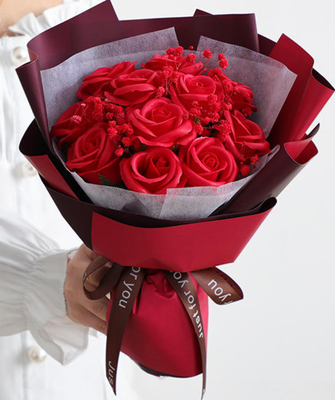Ein guter Preis. Heiß verkaufte kreative Nelke Rose Seife Blumenstrauß zum Valentinstag Geburtstagsgeschenk Muttertagsgeschenk Ewige Blume Online