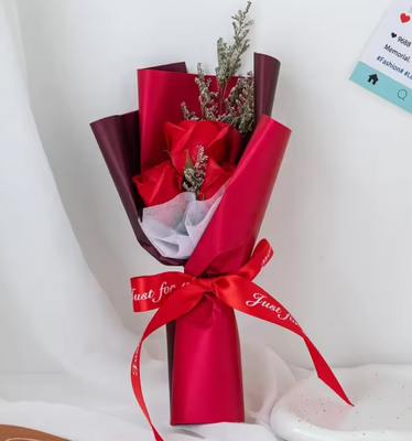 Ein guter Preis. Hochzeit Valentinstag Seife Blume Geschenk Geburtstagsgeschenk Multi-Rosenblume Natürliche essbare getrocknete Blumenstrauß Online