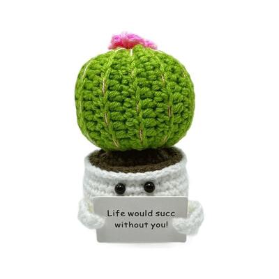 Ein guter Preis. Grenzüberschreitende handgefertigte Polyester-Häkelpuppen Fertiggewebte Sonnenblumenornamente Strick-Kaktus-Pflanzen-Stil Kartoffel-Spielzeug Online