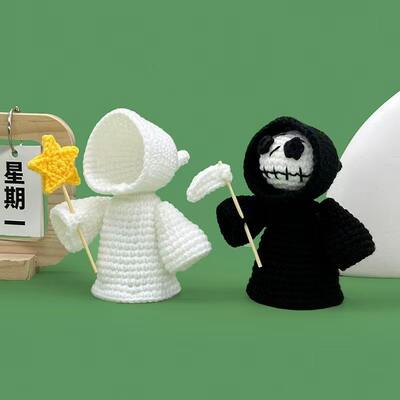 Ein guter Preis. Handgefertigt Gewirkt Geklotzt Spooky Ghosts Puppe Gewebte Technik Halloween Art Deco Wohnkultur Geschenkidee Großhandel aus der Fabrik Online