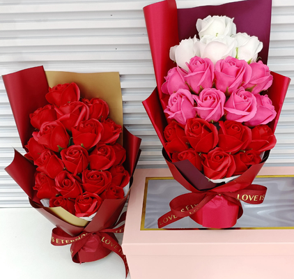 Ein guter Preis. Rosen Seife Blumenstrauß Geschenk-Box mit Nachrichtenkarte Muttertag Frauen Valentinstag Hochzeitstag Online
