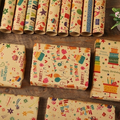 Ein guter Preis. Farbe des recyclebares Geschenk-verpackende Kraftpapier-Rollencmyk für die Geschenk-Verpackung Online