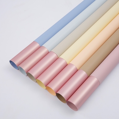 Kundengebundener doppelter Farbflorist Wrapping Paper 60 Mikrometer-wasserdichtes Blumenstrauß-Papier