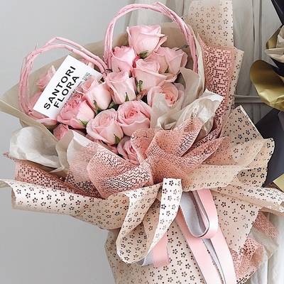 Ein guter Preis. Blumenstrauß-Plastikverpackungs-Polyester-Weihnachten dekorativer Mesh Roll der Blumen-50cm*5Y Online