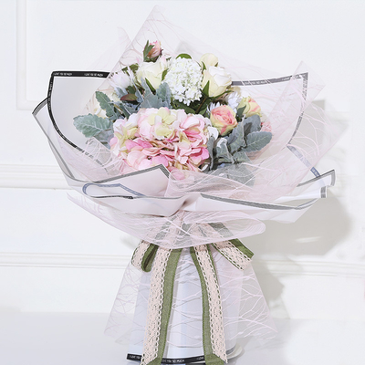 Ein guter Preis. Dekorativer Plastikblumen-Blumenstrauß-Verpackungsmaterial der blumenstrauß-Verpackungs-Maschen-50cmx5Y Online