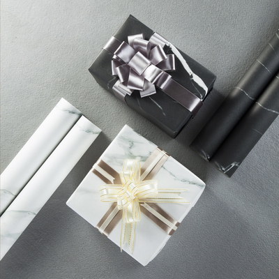 Ein guter Preis. Weißes schwarzes Marmor- Effekt-Geschenk wickeln Papier-Rollen-72cmx52cm Soem für Geschenk-Dekoration ein Online